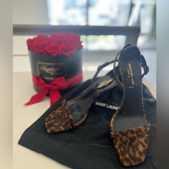 Saint Laurent leopard heels sandals 9.5 / 39.5 YSL - Picture 5 of 8